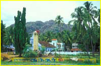 12 Village with church near Kanyakumari