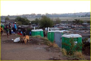 Slums in Soweto occupied mostly by newcomers from neighboring countries