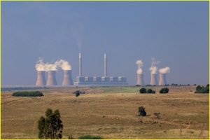 One of many coal power plants in coal country East of Johannesburg