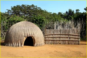 Authentic huts in Swazi Cultural Village in Ezulwini Valley, Swaziland
