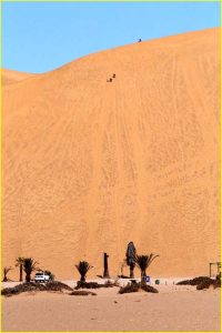 Sandboarding dunes near Swakopmund, Namibia