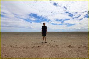 At the edge of Etosha pan, Namibia