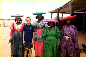 With Herero woman