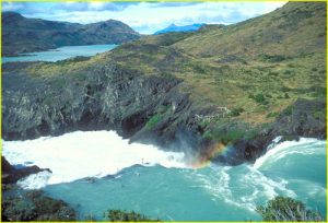 Waretfall in the Parque National Torres del Paine, Chile