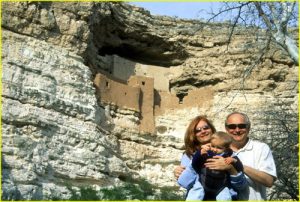 The Crew: with Iwona and Olek (his debut on the trail) in Montezuma Castle National Monument