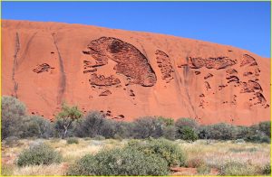 North-eastern face of Uluru (Ayers Rock), Uluru-Kata Tjuta National Park