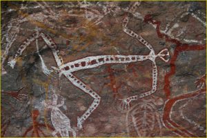 Aboriginal rock art at Nourlangie Rock, Kakadu National Park