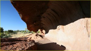 At the base of Ayers Rock, Uluru-Kata Tjuta National Park