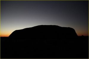 The Rock at the sunset, Uluru-Kata Tjuta National Park