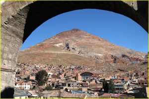 Cerro Rico towering over Potosi