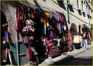 Street vendors in La Paz