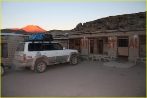 Sunrise at a basic shelter in Los Lipez (basic means no heat or hot water...)