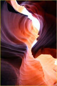 In Lower Antelope Canyon