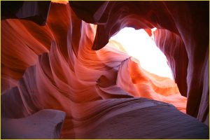 In Lower Antelope Canyon