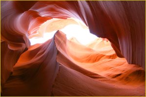 In Lower Antelope Canyon