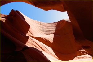In Lower Antelope Canyon