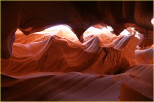 In Lower Antelope Canyon