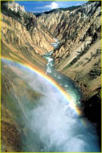 Canyon of Yellowstone River at Lower Falls, Wyoming