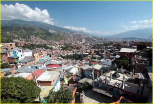 Panorama of La Comuna 13, Medellin