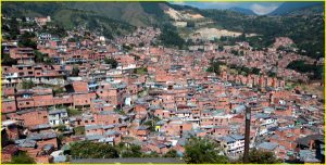 Panorama of La Comuna 13, Medellin