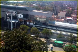 Commuting via light train and cable car, Medellin style