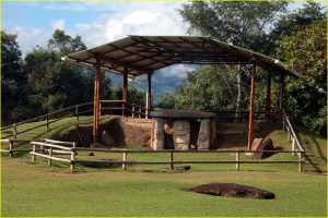 Typical tomb site of pre-Columbian culture of San Agustin