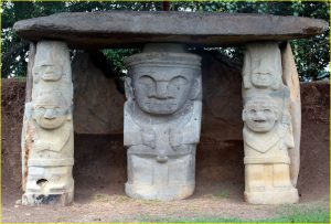 Guarding entrance to a tomb, San Agustin Archeological Park