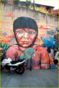 Street art of Medellin's La Comuna 13