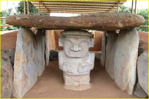 Guarding entrance to a tomb, San Agustin