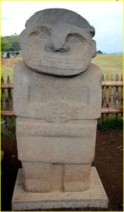 Statue in San Agustin archeological park