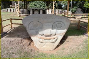 Statue in San Agustin archeological park