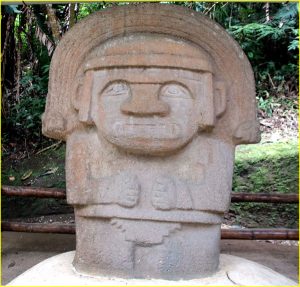 Statue in San Agustin archeological park