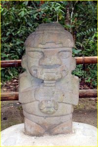 Statue in San Agustin archeological park