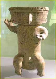 Figurines and vessels from Calima, Tumaco and Quimbaya cultures in Archeological Museum, Cali