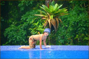 Alek in a jungle swimming pool (Arenal)