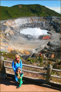 At the rim of Poas Volcano