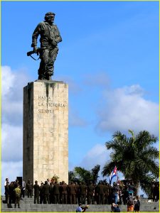 A military unit from Ministry of Interior having a "function" at the Monument of Che Guevara in Santa Clara