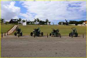 Showing off military hardware from mid - XX Century