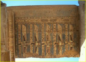 Roof in the Great Hypostyle Hall in the Karnak Temple