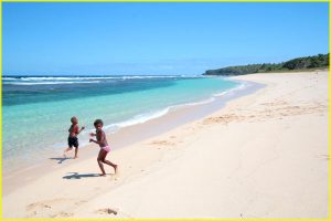 On beach on Efate, Vanuatu