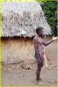 In Lowinio "kustom" village (Yakel tribe), Tanna, Vanuatu. This is a "live" village, although tribe people dress-up and dance for tourists