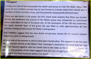 Details of the sacrificial burial found on Eretoka island (Vanuatu), corresponding to the previous image