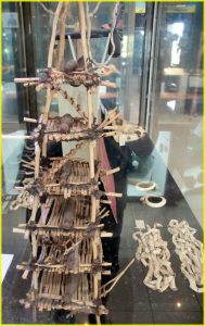 Model of jumping tower from Pentecost island in National Museum, Port Villa, Vanuatu