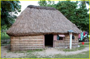 Mark of progress in Yalobi village, Waya island, Yasawa archipelago, Fiji