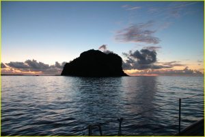 Sunset over Mamanuca chain of islands, Fiji
