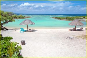Beach at Paradise Resort, Efate island, Vanuatu