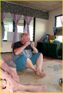 Drinking kava in Yalobi village, Fiji