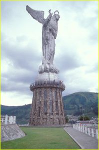 Winged Virgin of Quito on the Panecillo Hill