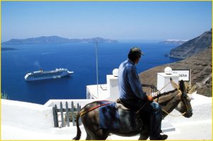 Caldera of Santorini seen from Fira