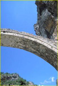 Maria on Kokkoro bridge, Zagoria